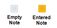 Image of note button with and without a note