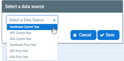 Image of dropdown selection box displaying options when the students assumption is applied